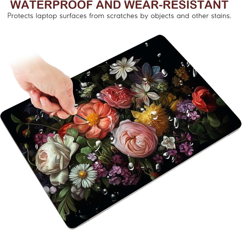 DINKY Laptop Skin Sticker Decal, 12" 13" 13.3" 14" 15" 15.4" 15.6 inch Laptop Universal Reusable Vinyl Skin Stickers Cover Art Decal Notebook PC Personalized Protector-Flora - Image 4
